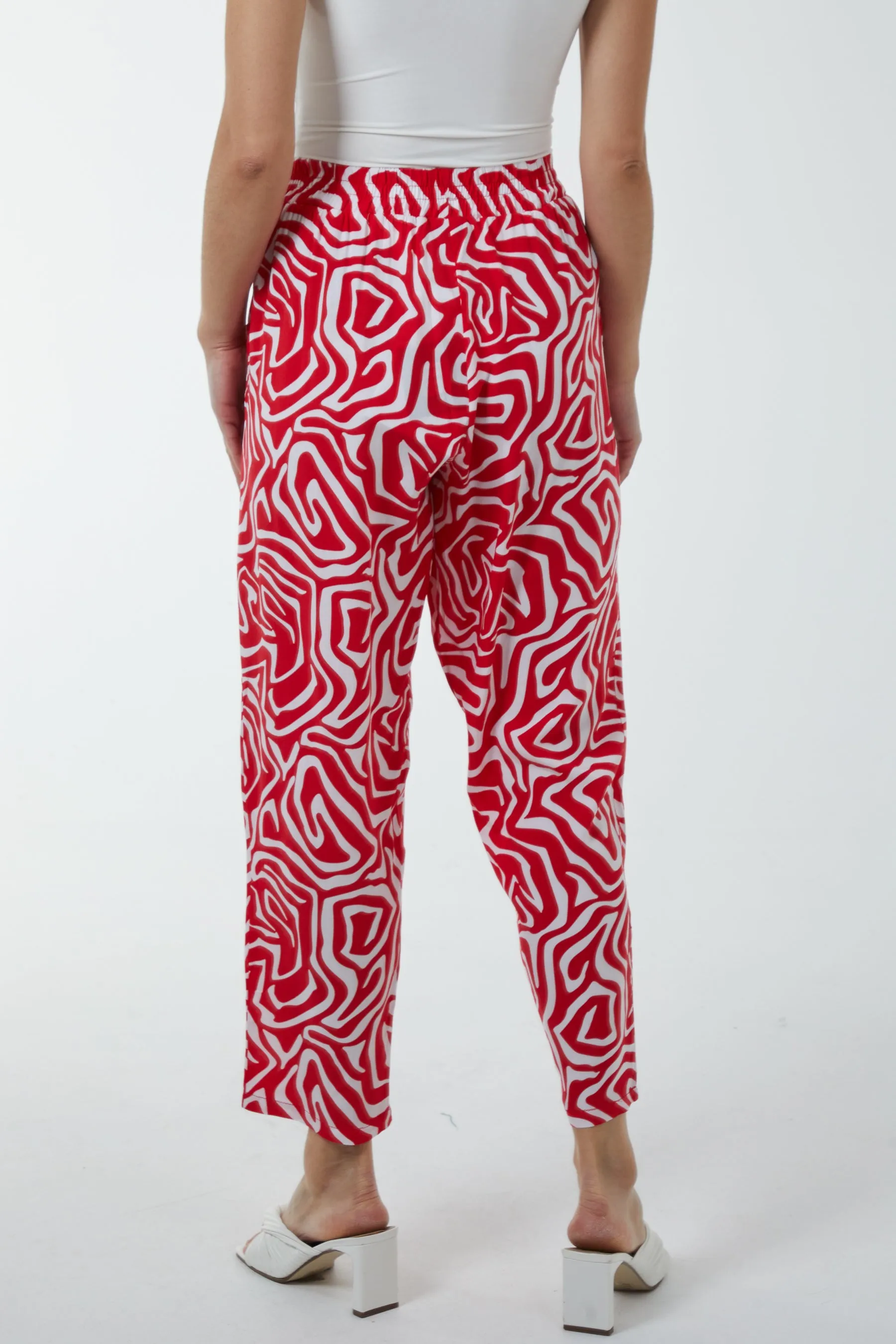 Abstract Swirl Capri Trousers