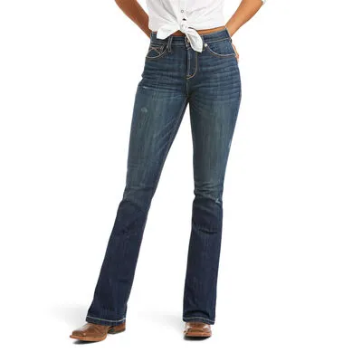 ARIAT WOMENS R.E.A.L HIGH RISE KATRINA BOOT CUT PACIFIC