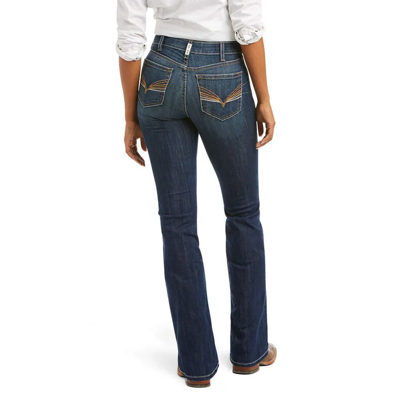 ARIAT WOMENS R.E.A.L HIGH RISE KATRINA BOOT CUT PACIFIC
