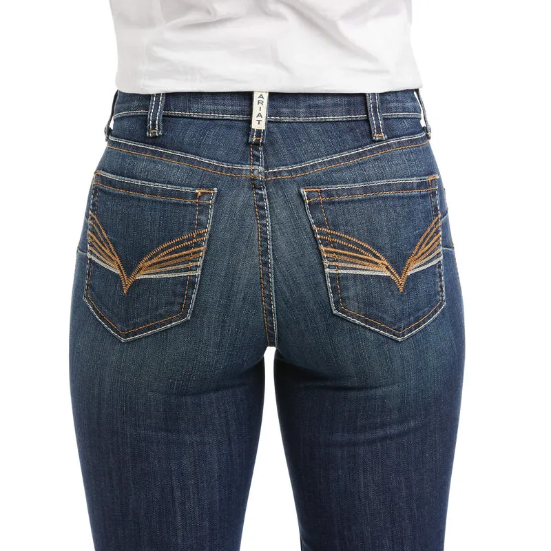 ARIAT WOMENS R.E.A.L HIGH RISE KATRINA BOOT CUT PACIFIC