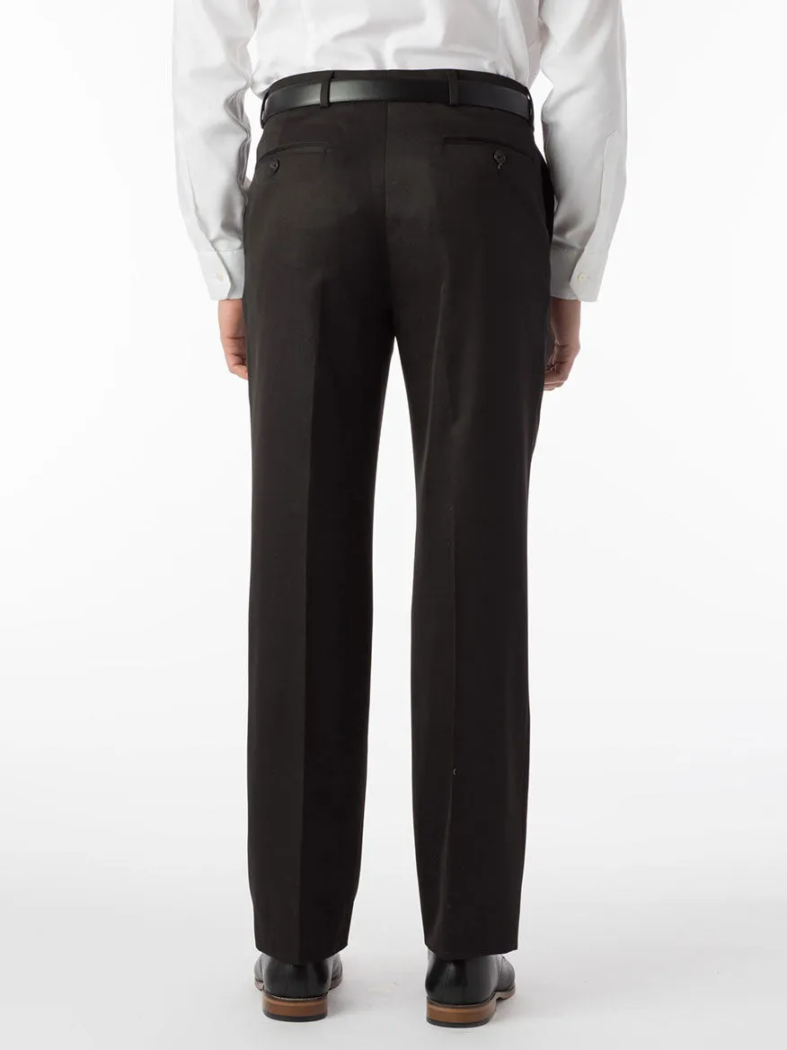 Ballin Dunhill Micro Nano Traditional Flat Front Pant in Black