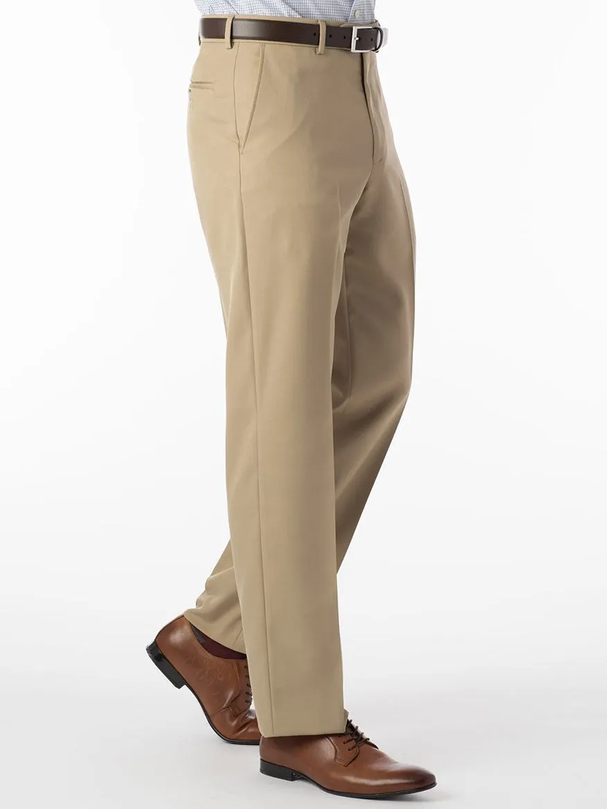 Ballin Dunhill Micro Nano Traditional Flat Front Pant in Tan