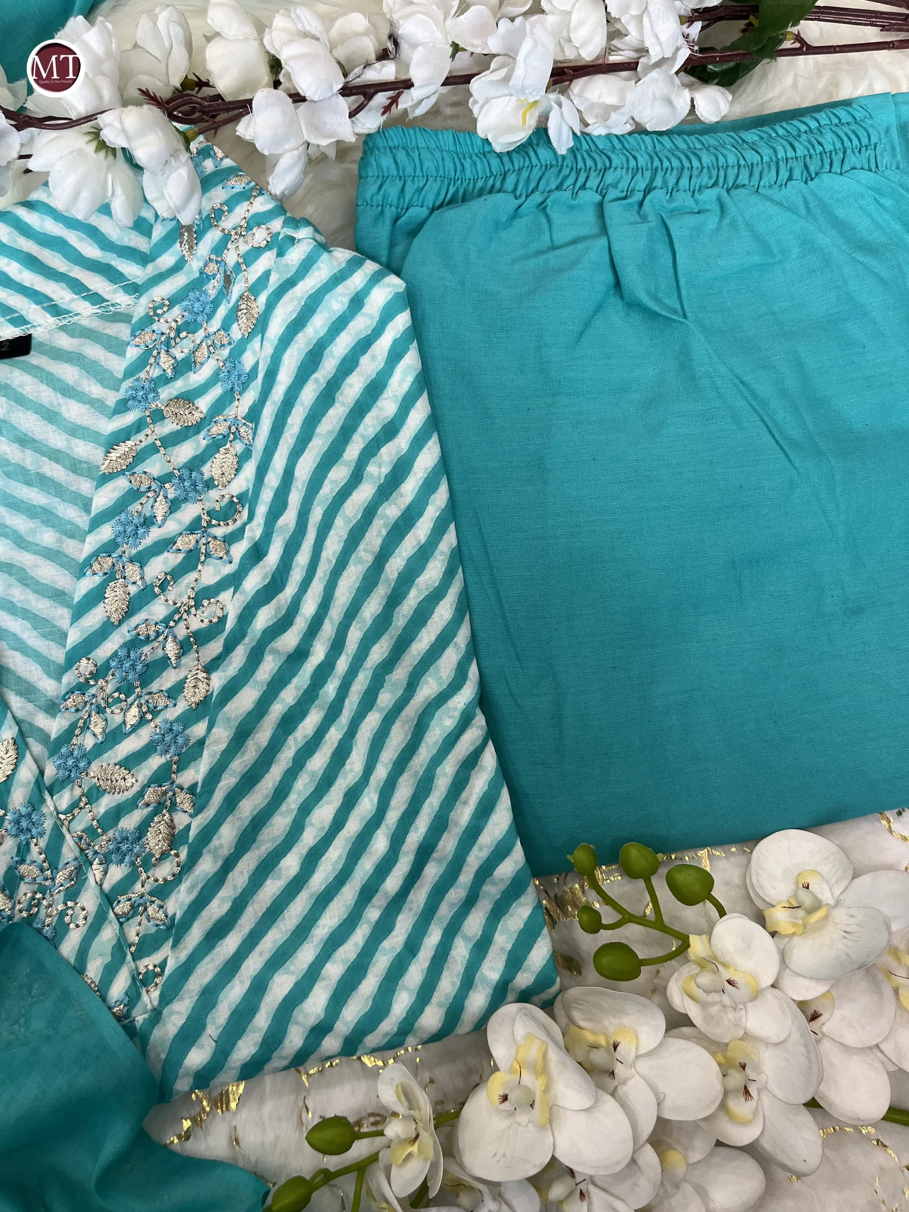 Beautiful Designer Party Wear Summer Cotton Salwar Suit