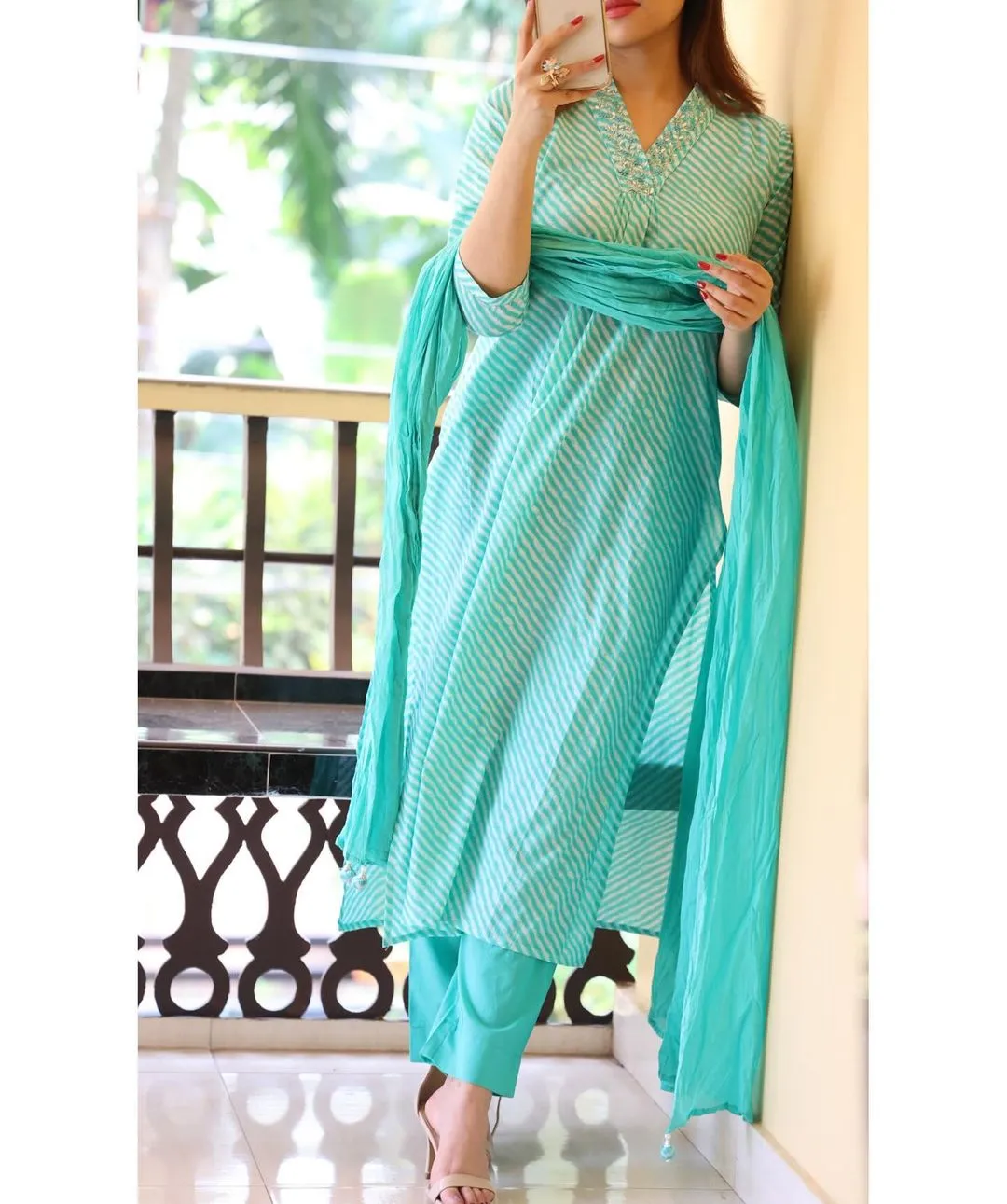 Beautiful Designer Party Wear Summer Cotton Salwar Suit