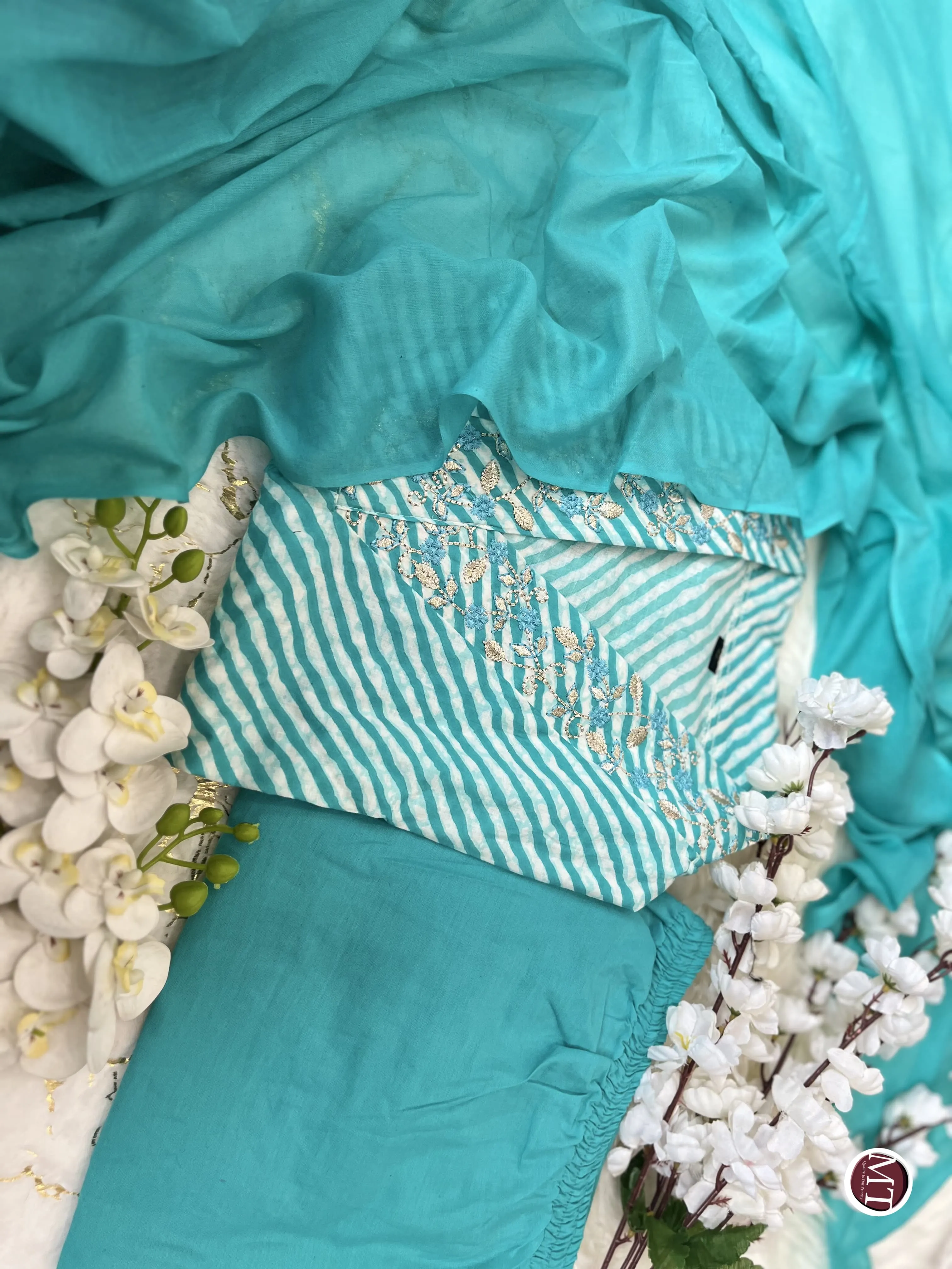 Beautiful Designer Party Wear Summer Cotton Salwar Suit