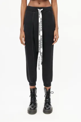 Black Drop Seat Jogger