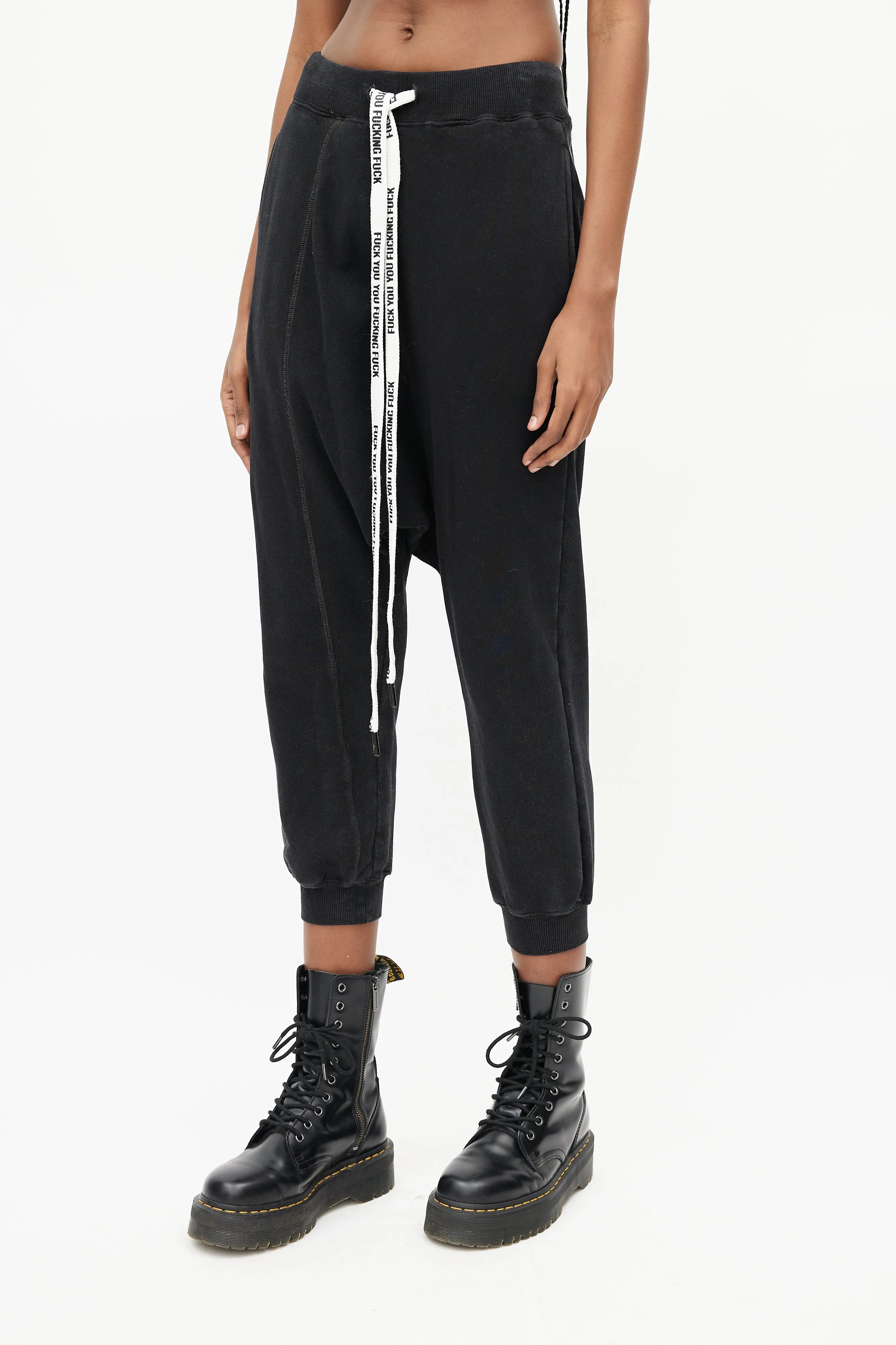 Black Drop Seat Jogger