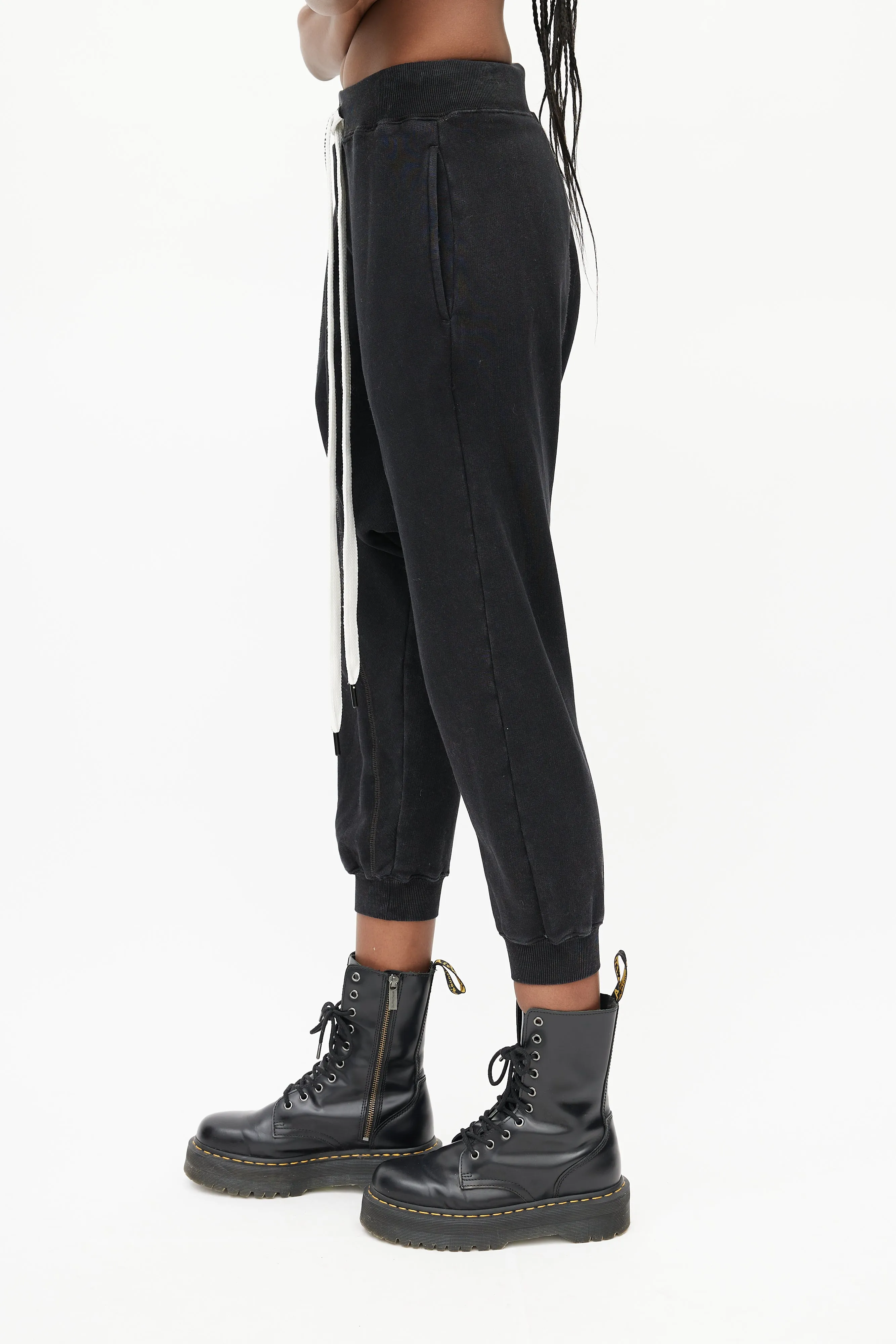 Black Drop Seat Jogger