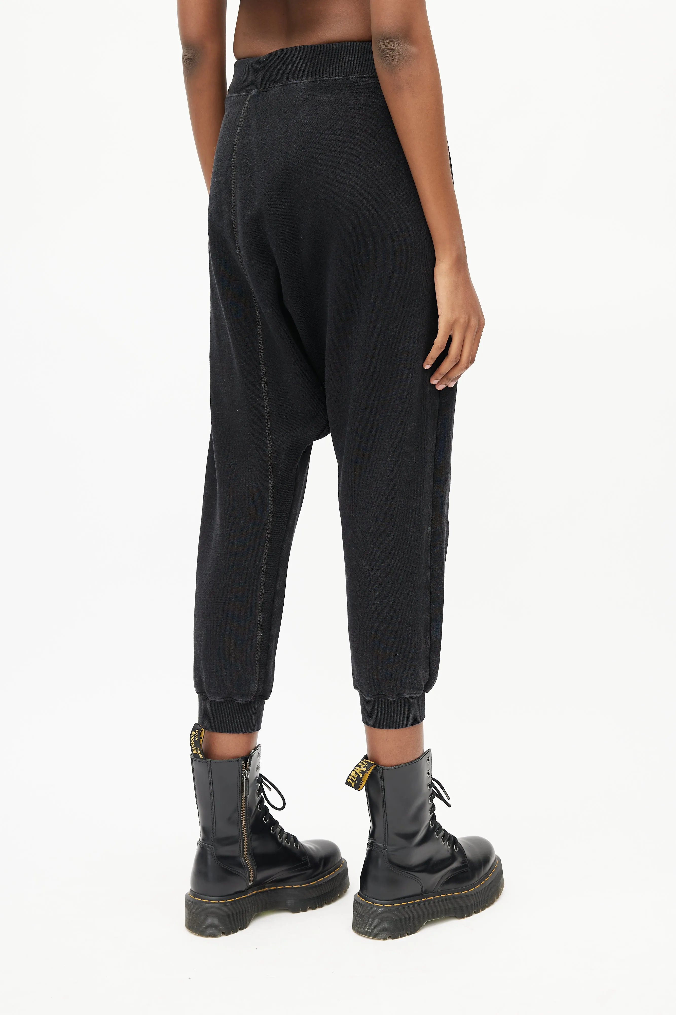 Black Drop Seat Jogger