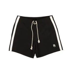 Black Monogram Logo Swim Shorts