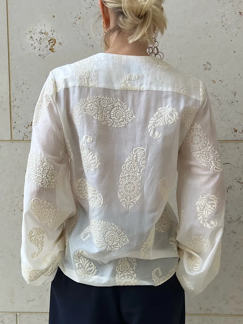 BLOUSE CLAIRE "ECRU EMBROIDERY"
