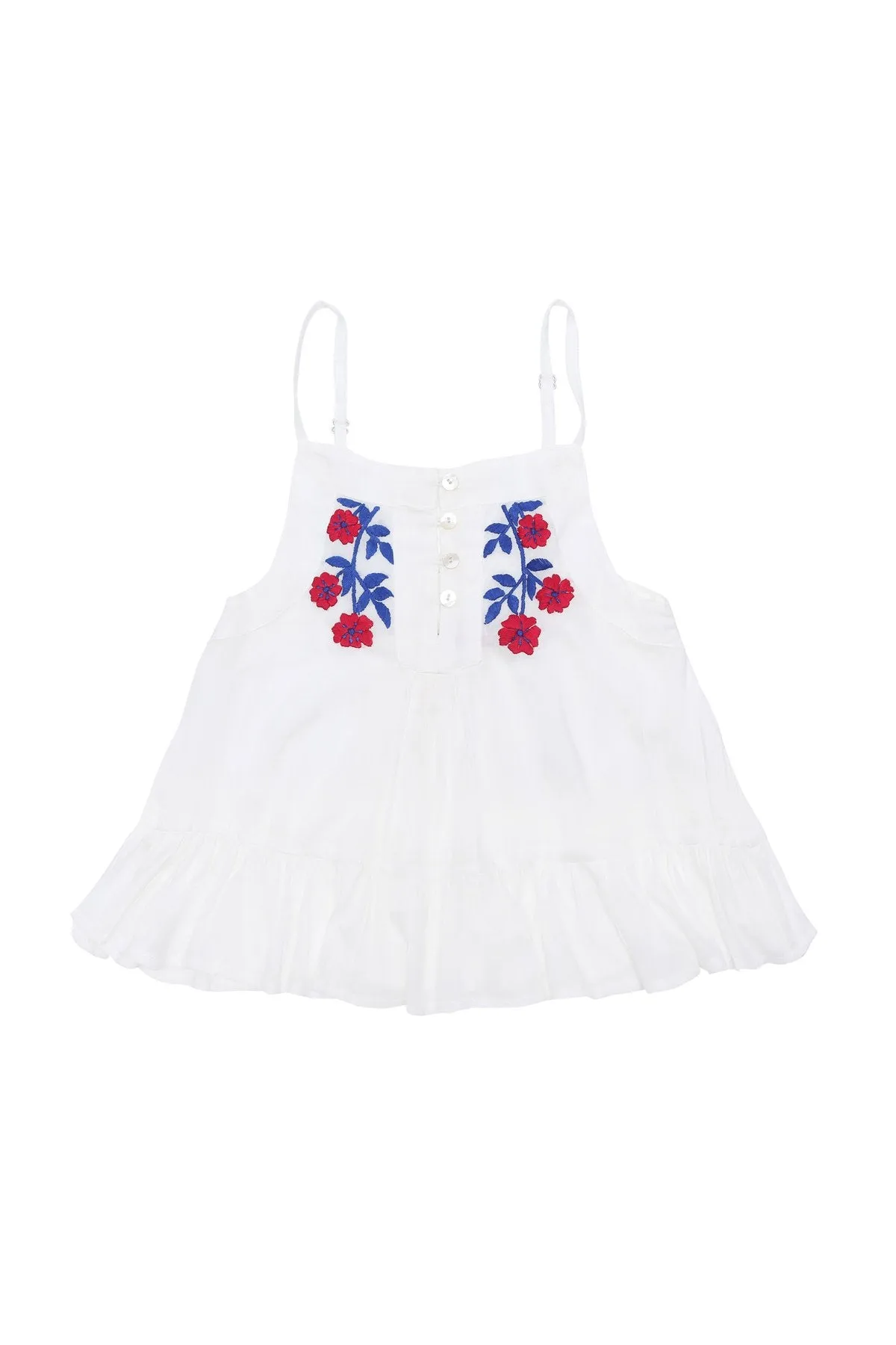 Coco & Ginger Bijou Top Eggshell w Hand Embroidery