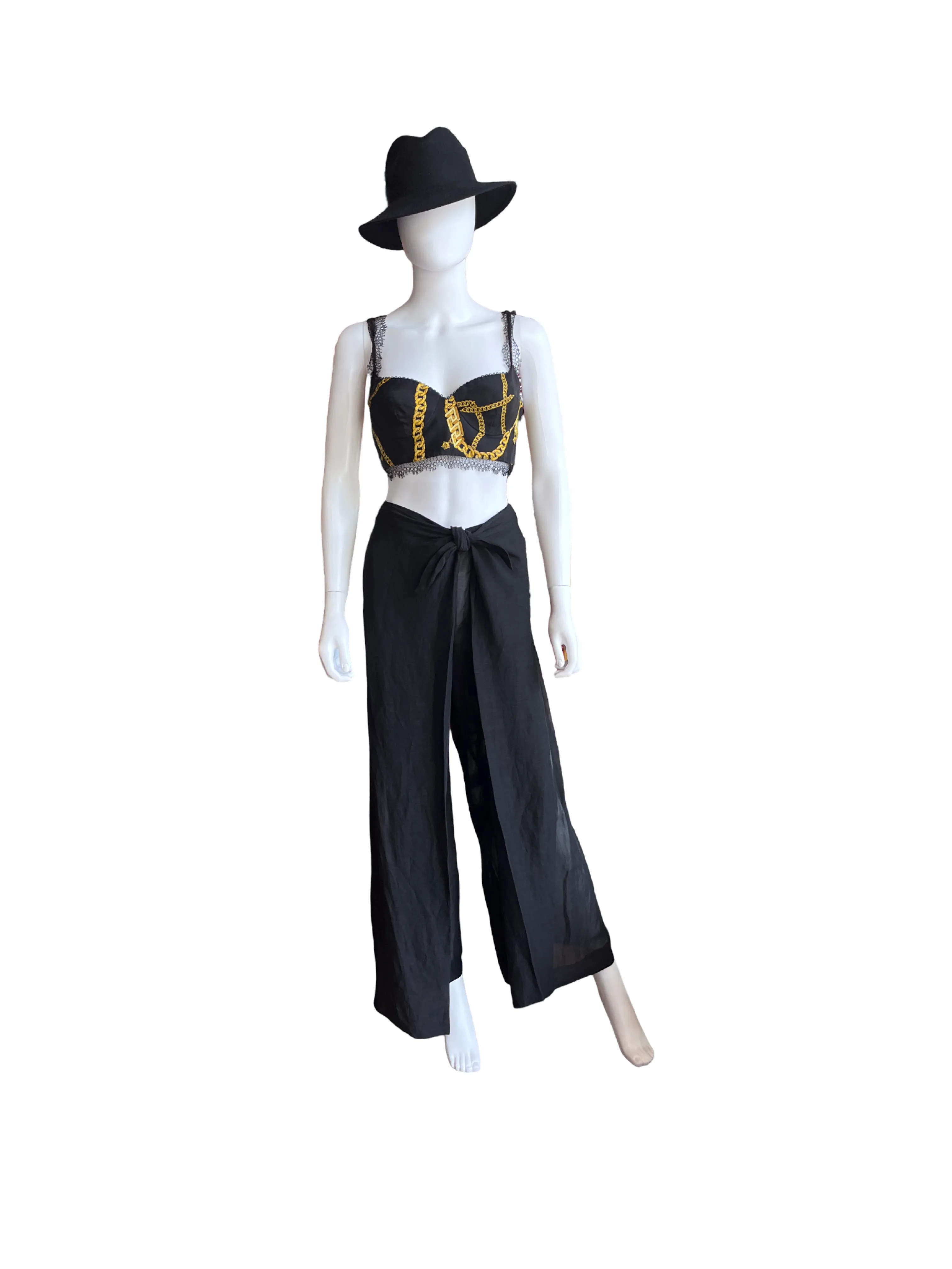 Emporio Armani Palazzo Wide Leg Pants