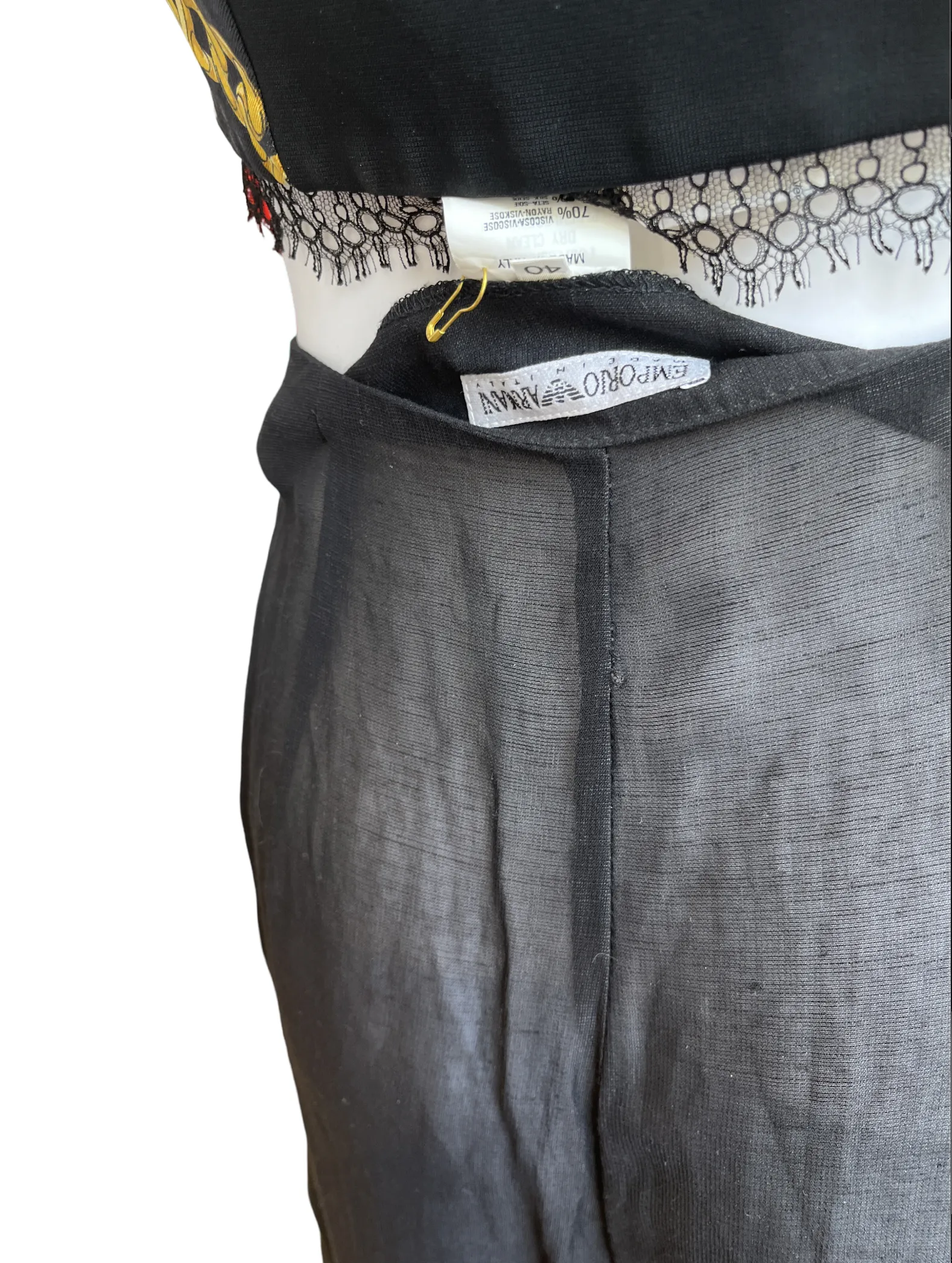 Emporio Armani Palazzo Wide Leg Pants