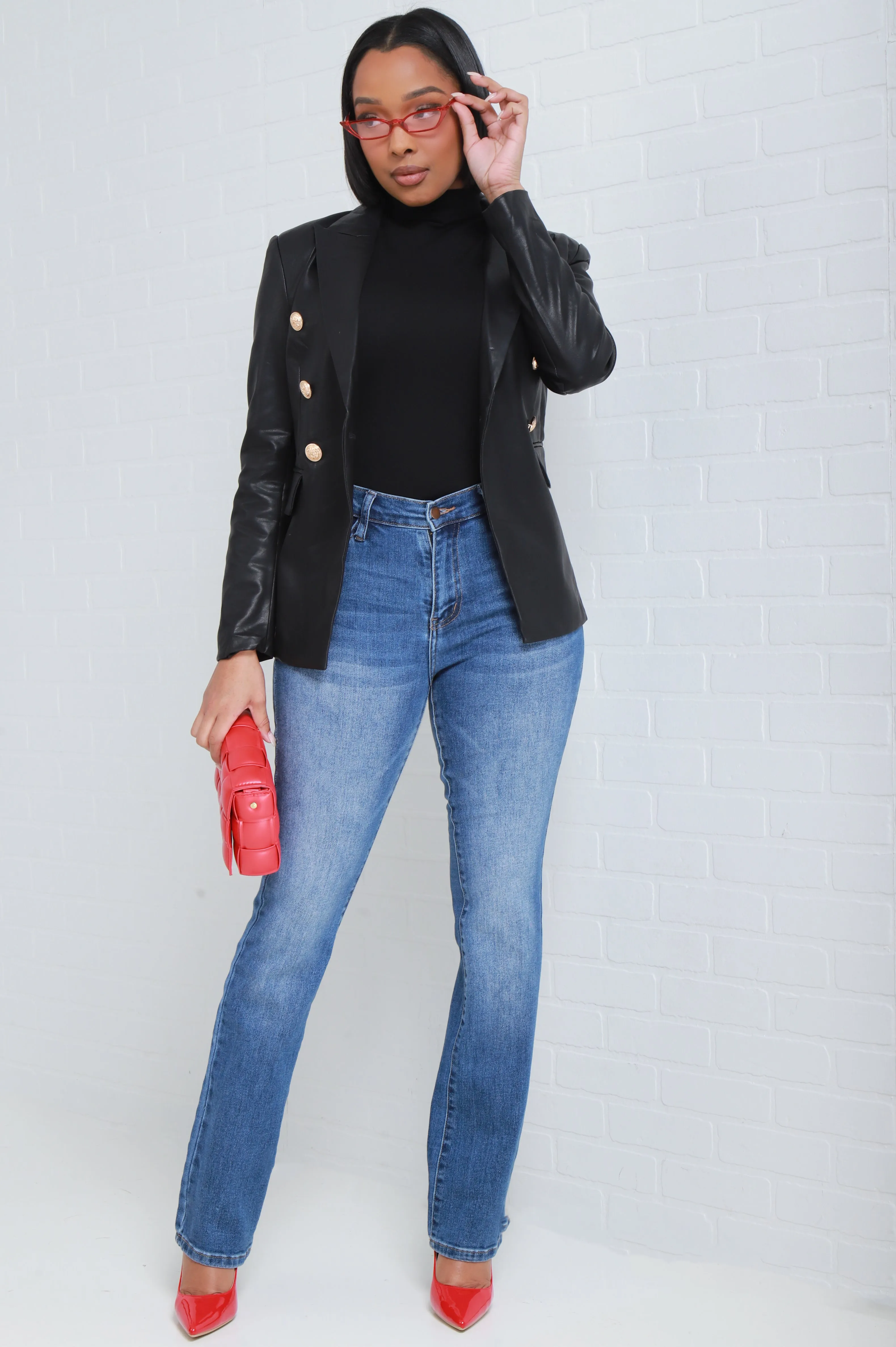 End Game High Rise Bootcut Jeans - Medium Wash