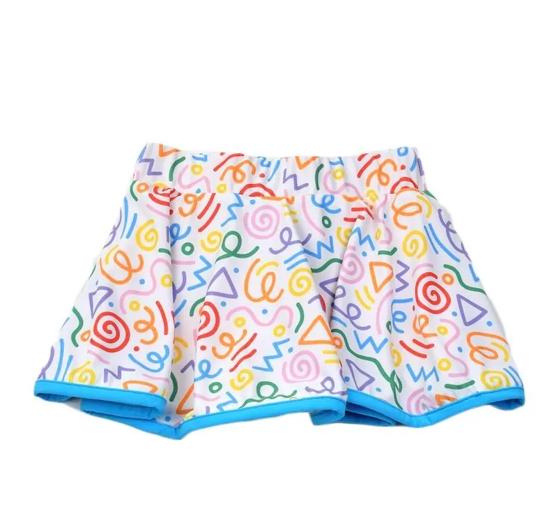 Funtasia Too Girls Athleisure Tennis Skort - Squiggles