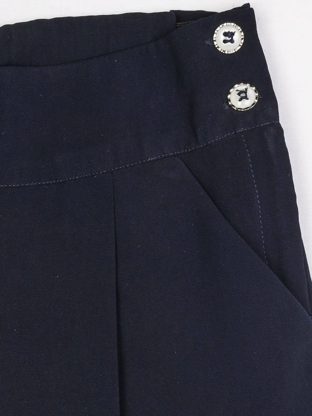 Girls Navy Blue Regular Culottes 12733