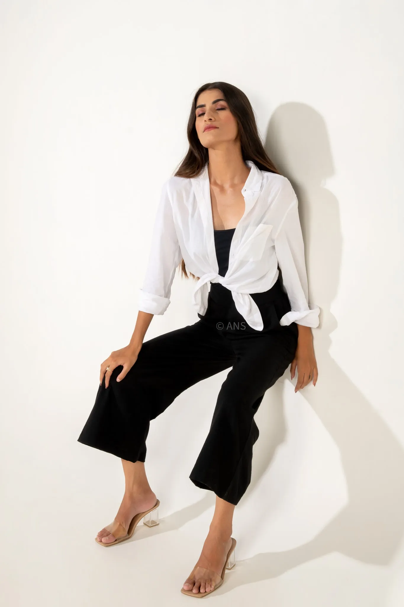 IRA LINEN BLACK PANTS