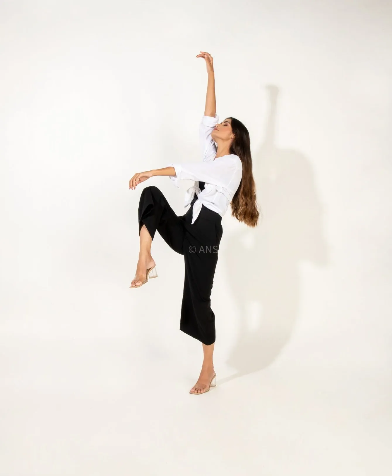 IRA LINEN BLACK PANTS