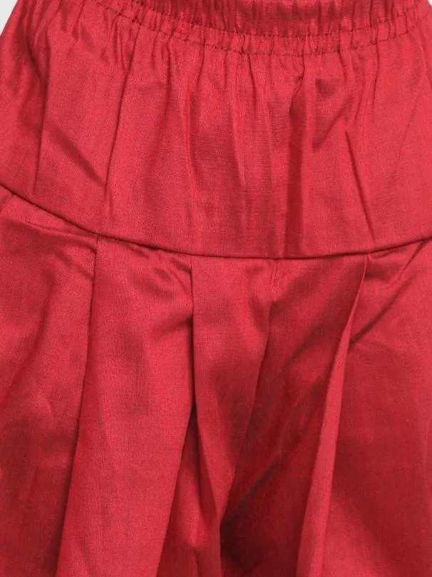 Jashvi Gold Cotton Silk Blend Sherwani and Dhoti Pant Set