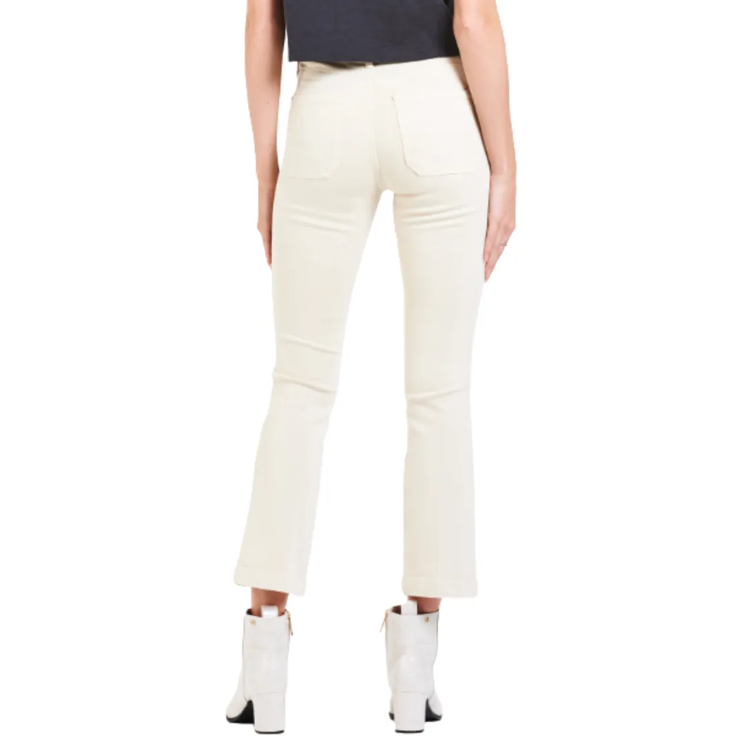 Jeanne Super High Rise Flare in Vanilla