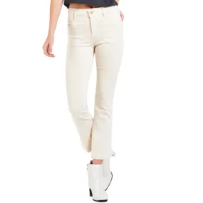 Jeanne Super High Rise Flare in Vanilla