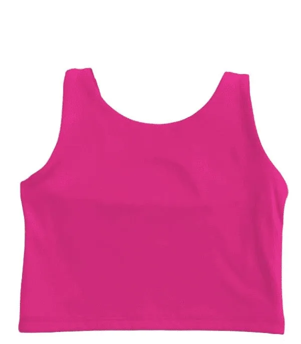 LuLu BeBe Girls Athleisure Cami Top - Fuchsia Pink