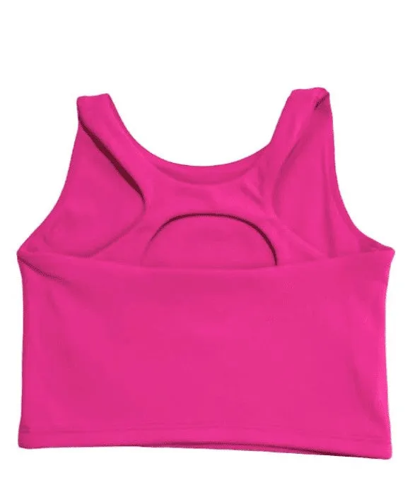 LuLu BeBe Girls Athleisure Cami Top - Fuchsia Pink