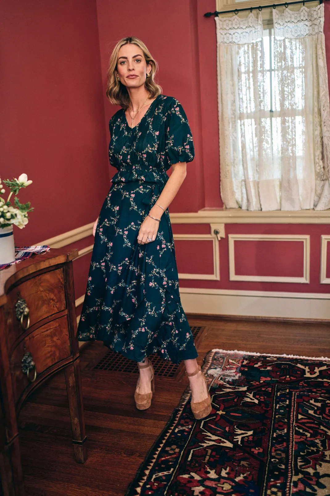 Maeve Top & Isabel Skirt in Midnight Garden