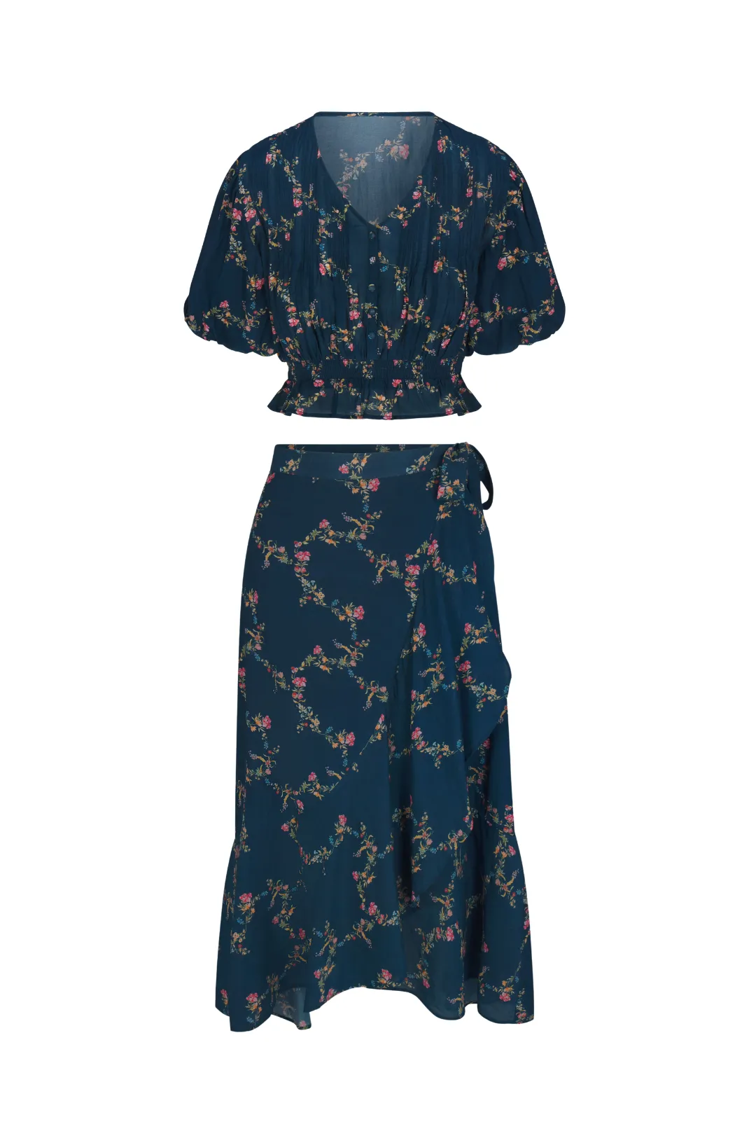 Maeve Top & Isabel Skirt in Midnight Garden