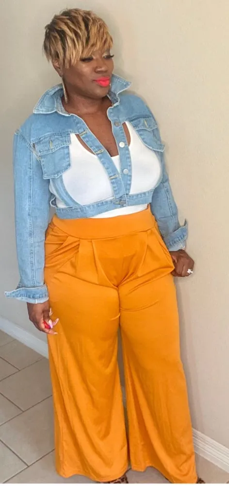 Mustard palazzo pants