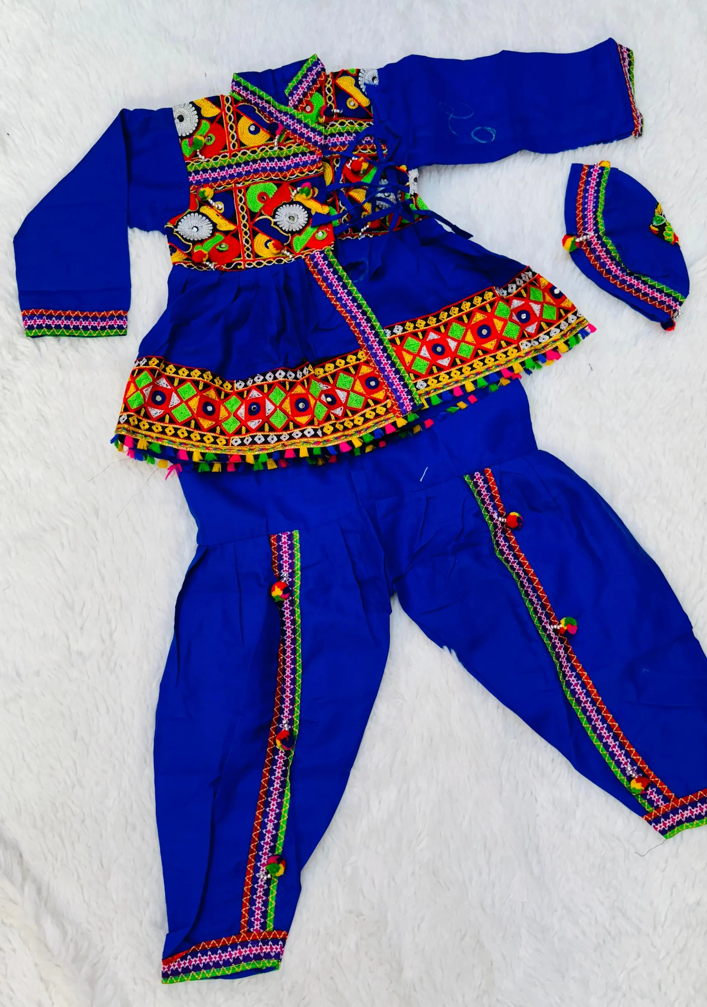 Navratri Traditional Kid's Boy's Garba Special Dhoti Kedia and Cap