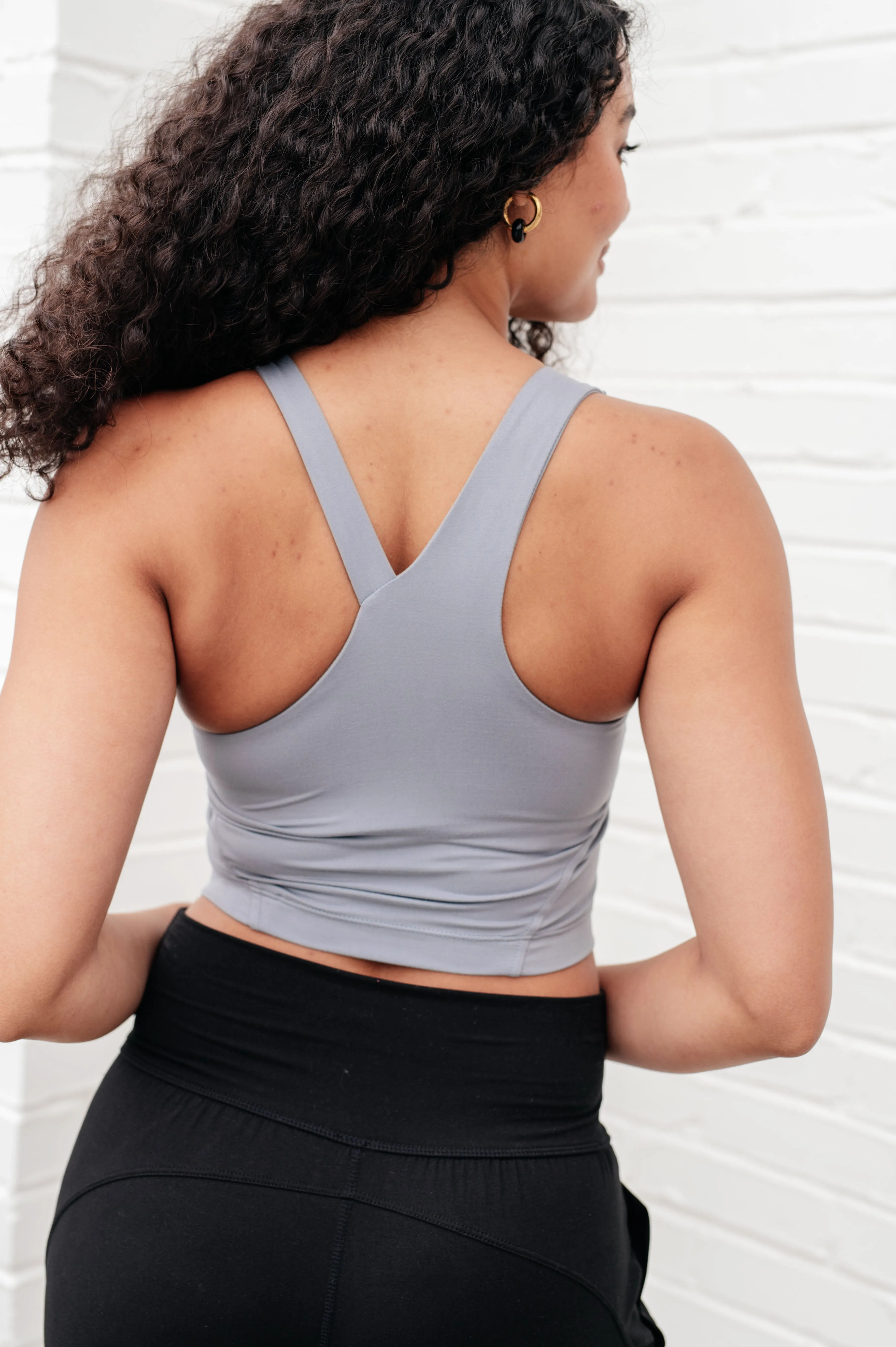 *Online Exclusive* Doing it For Me Asymmetrical Tank in Rhino Grey