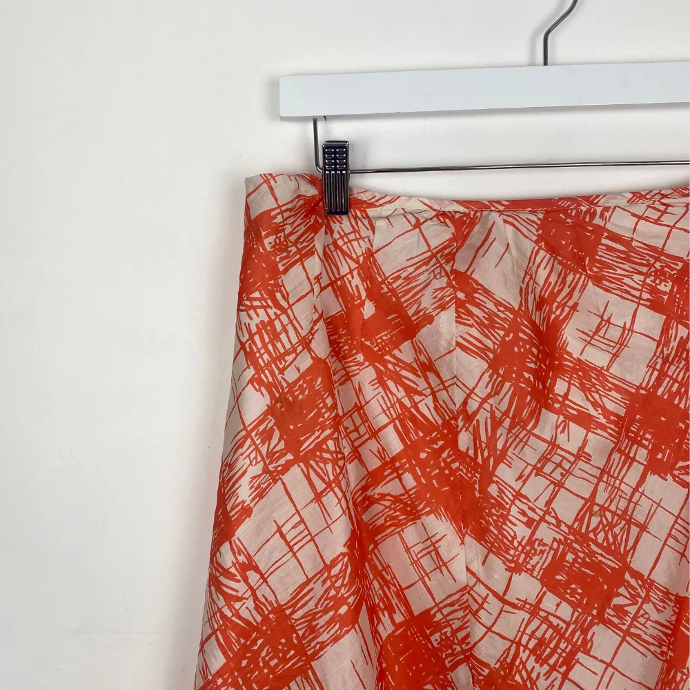 Orange Printed Maxi Skirt - MEDIUM