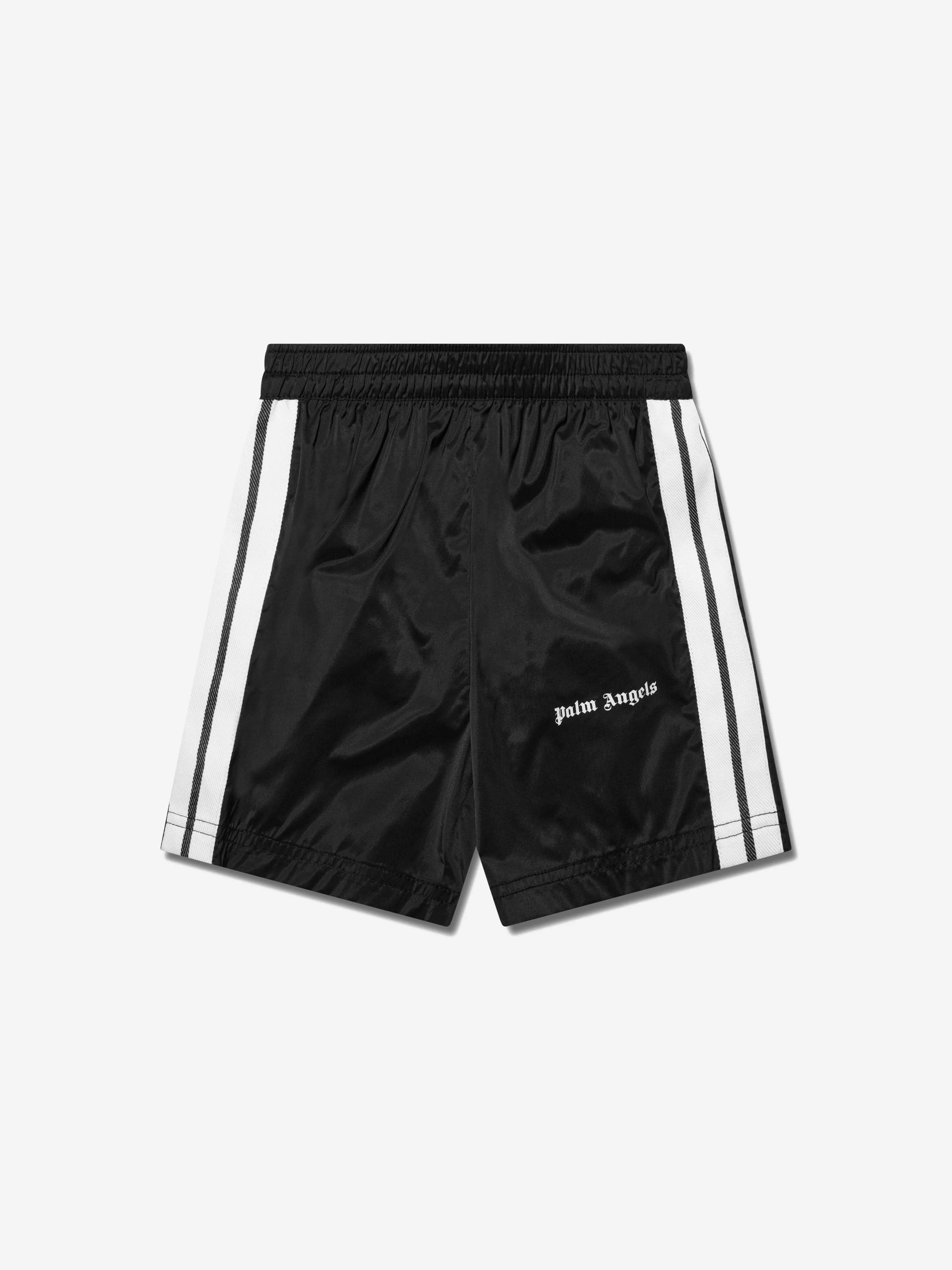 Palm Angels Boys Logo Track Shorts in Black