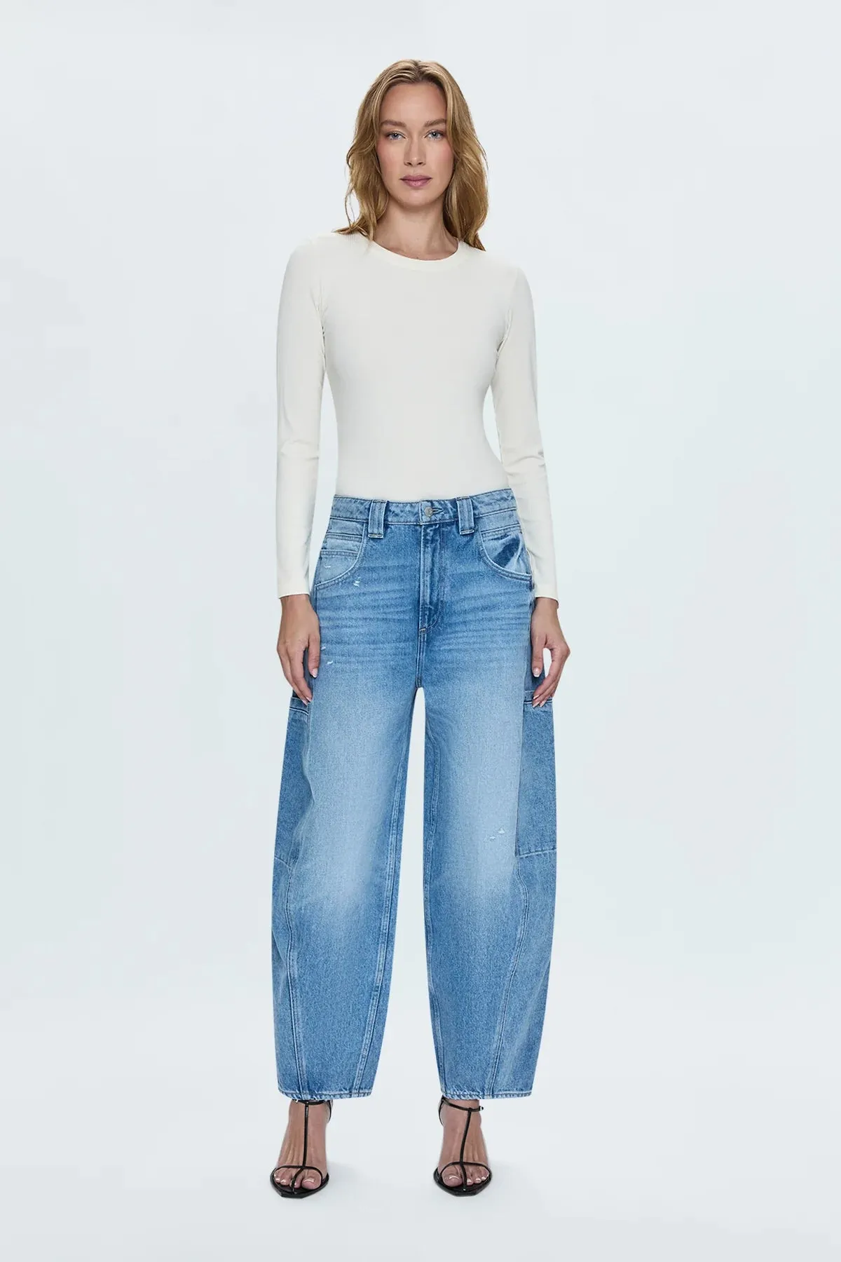 Pistola Gio High Rise Balloon Jean in Freestyle
