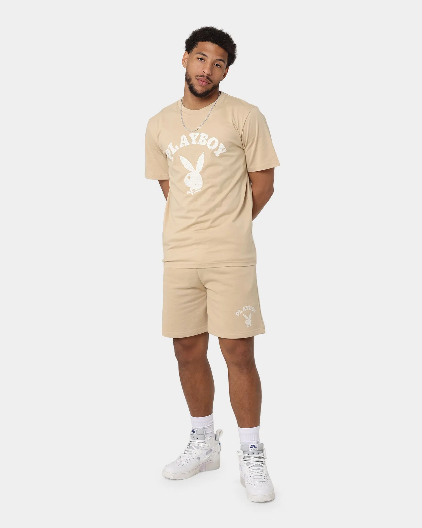 Playboy PB Track Club Track Shorts Tan
