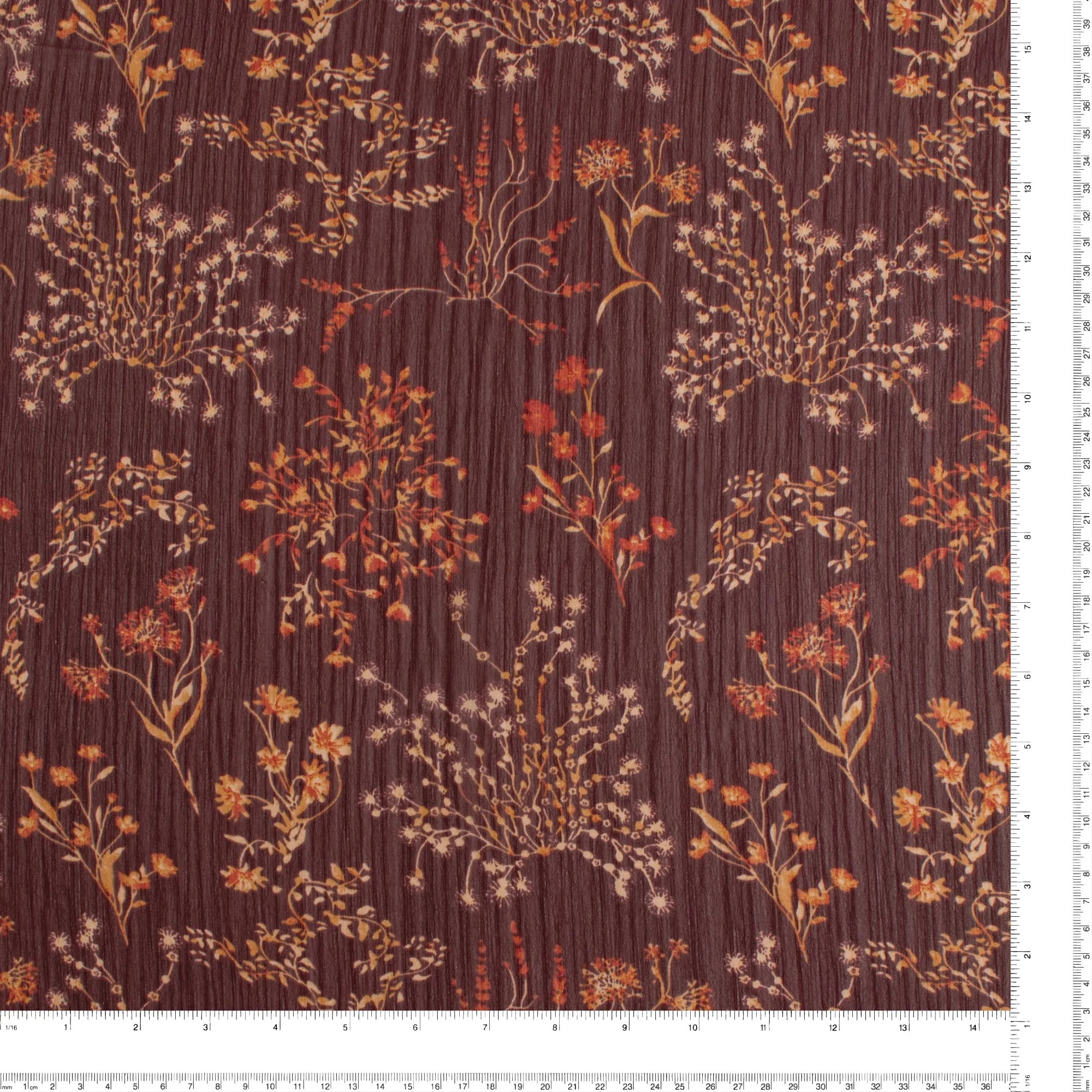 Printed Chiffon Yoryu - CHANTAL - 002 - Wine