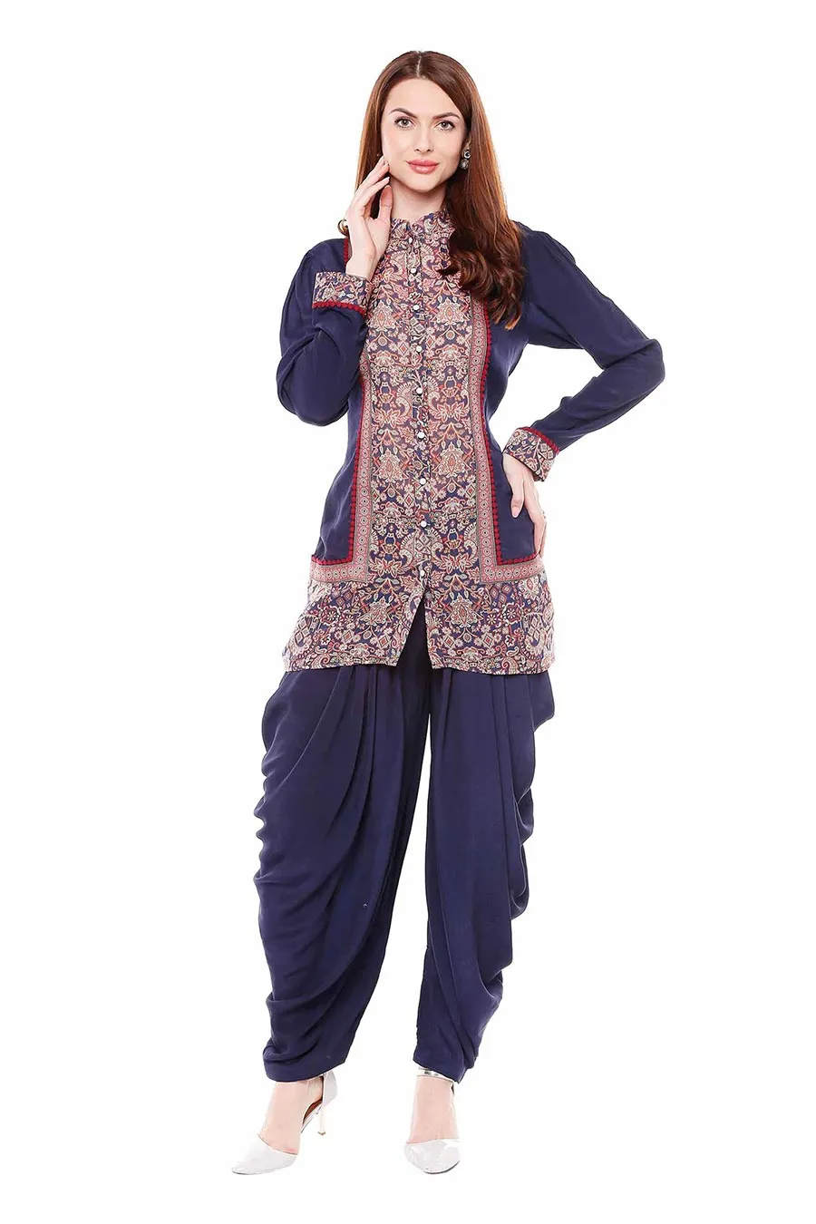 Printed Kurta and Dhoti Co-ord Set (Set of 2)
