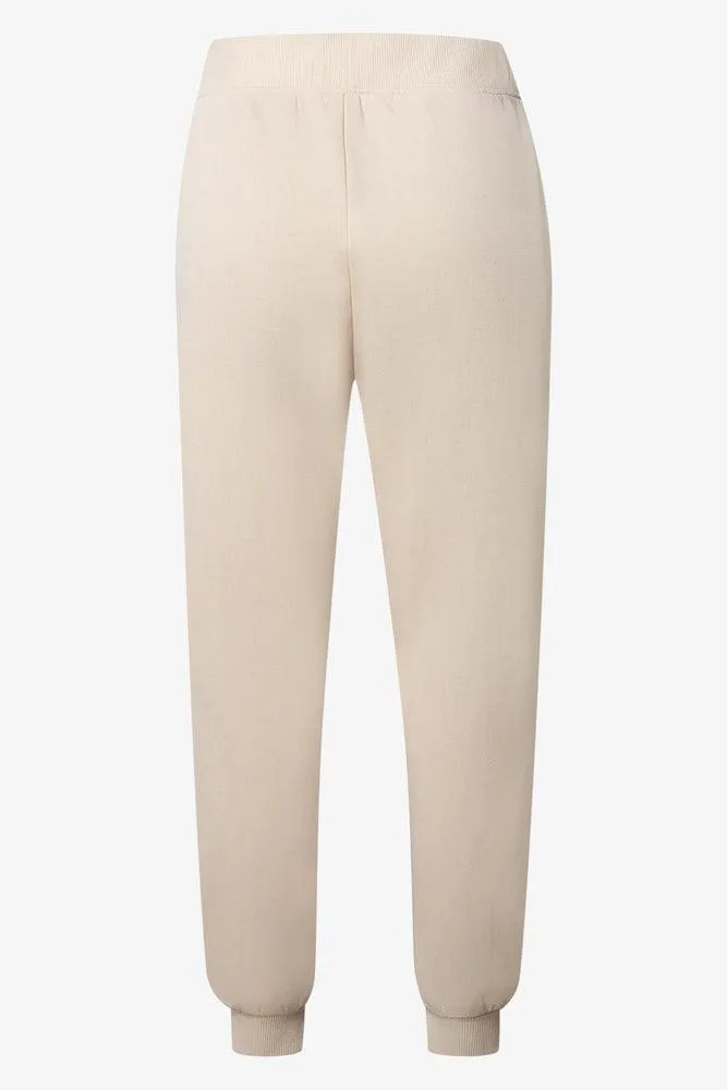 Rib Waist Jogger Trackpants Cream