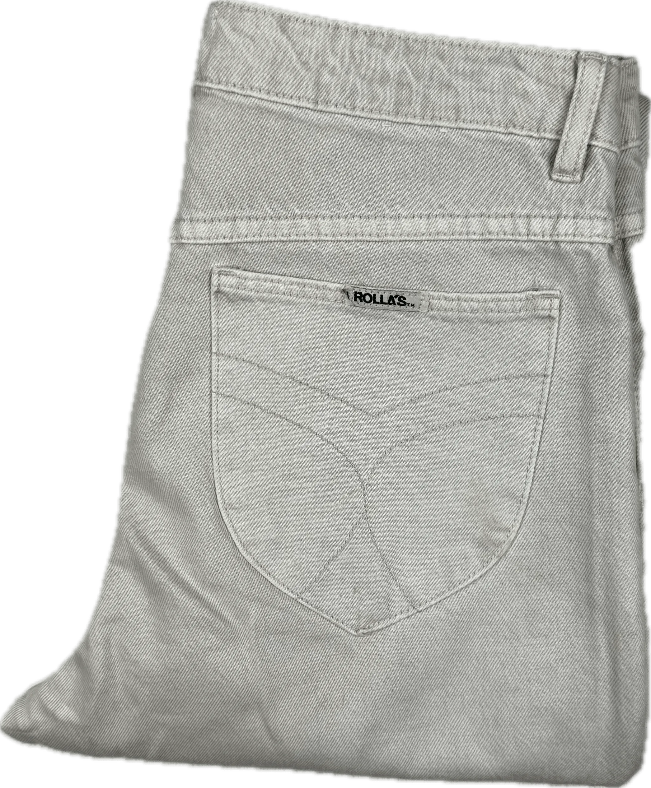 Rolla’s 'Original' High Rise Straight Ivory Jeans - Size 14