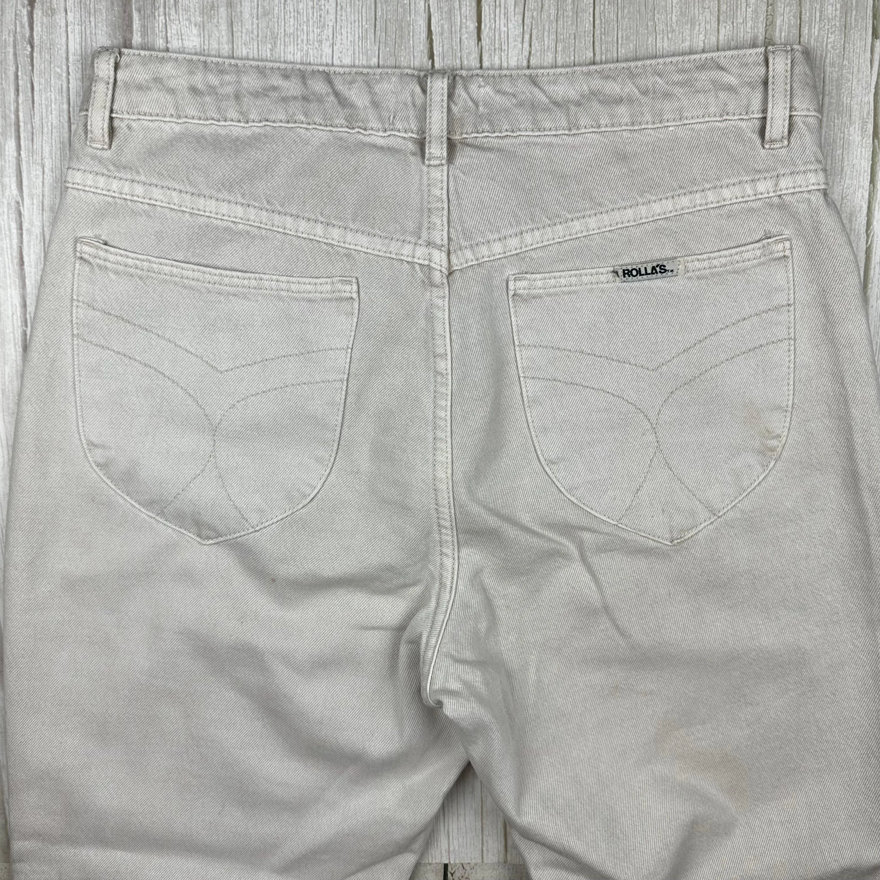 Rolla’s 'Original' High Rise Straight Ivory Jeans - Size 14