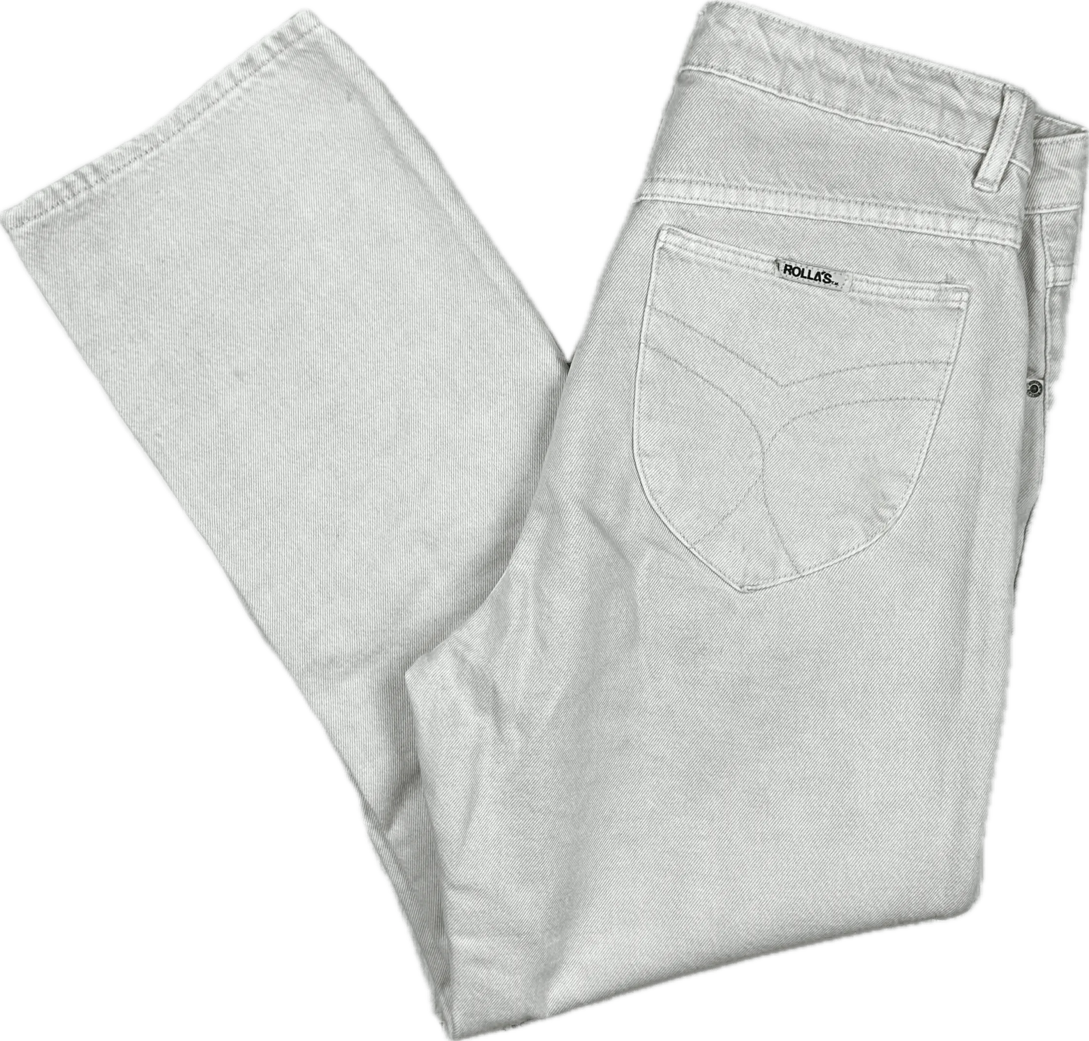 Rolla’s 'Original' High Rise Straight Ivory Jeans - Size 14