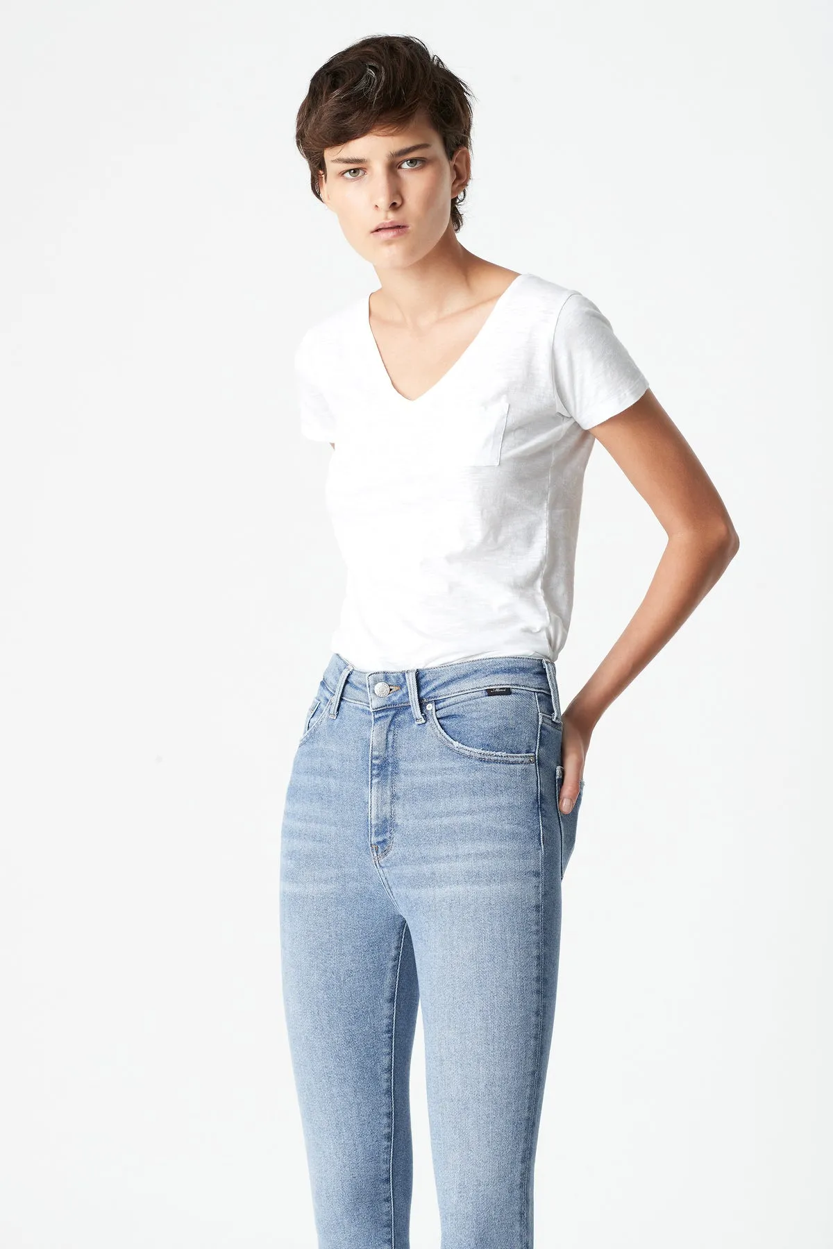 Scarlett Skinny Curve Jeans in Light Shaded LA Vintage