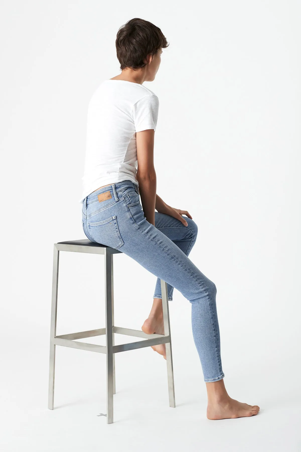 Scarlett Skinny Curve Jeans in Light Shaded LA Vintage