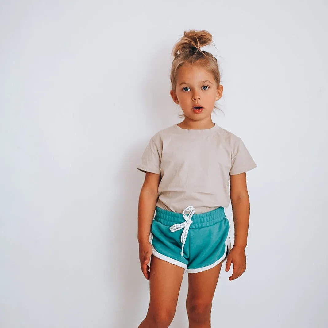 TRACK SHORTS in SAGE GREEN | KIDS