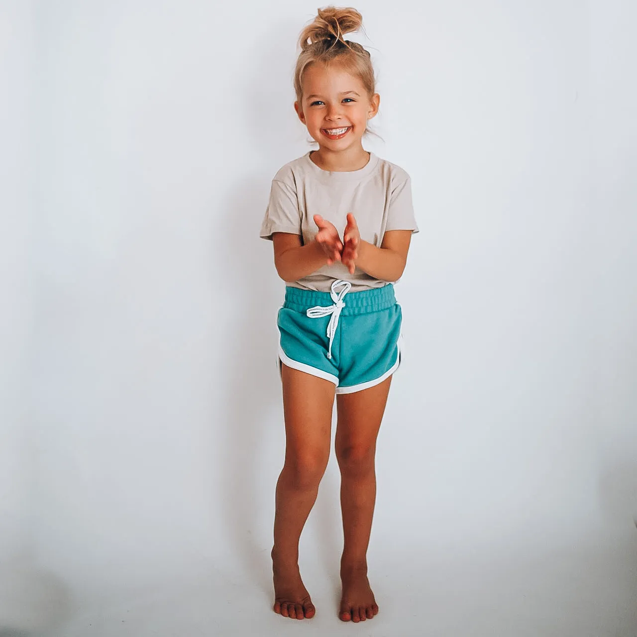 TRACK SHORTS in SAGE GREEN | KIDS