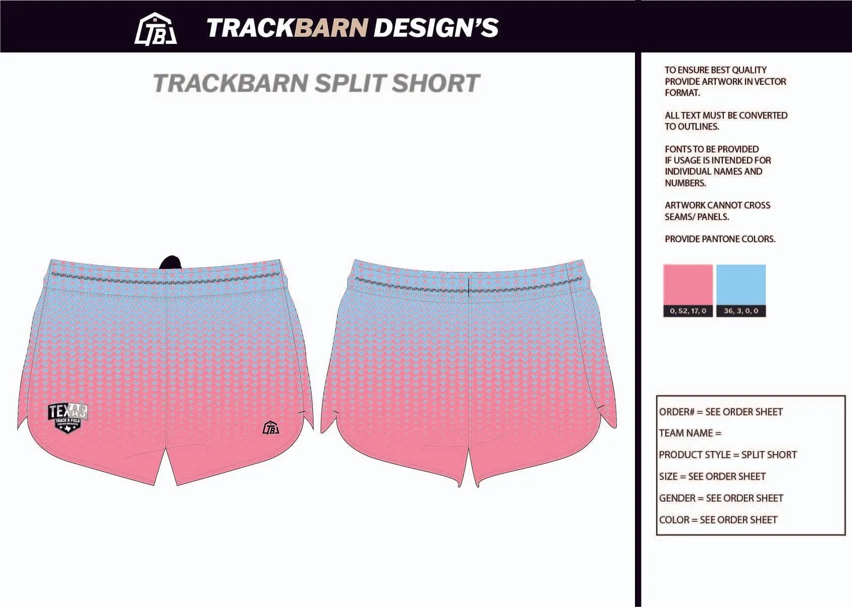 TTFCA-- Mens Split Track Short