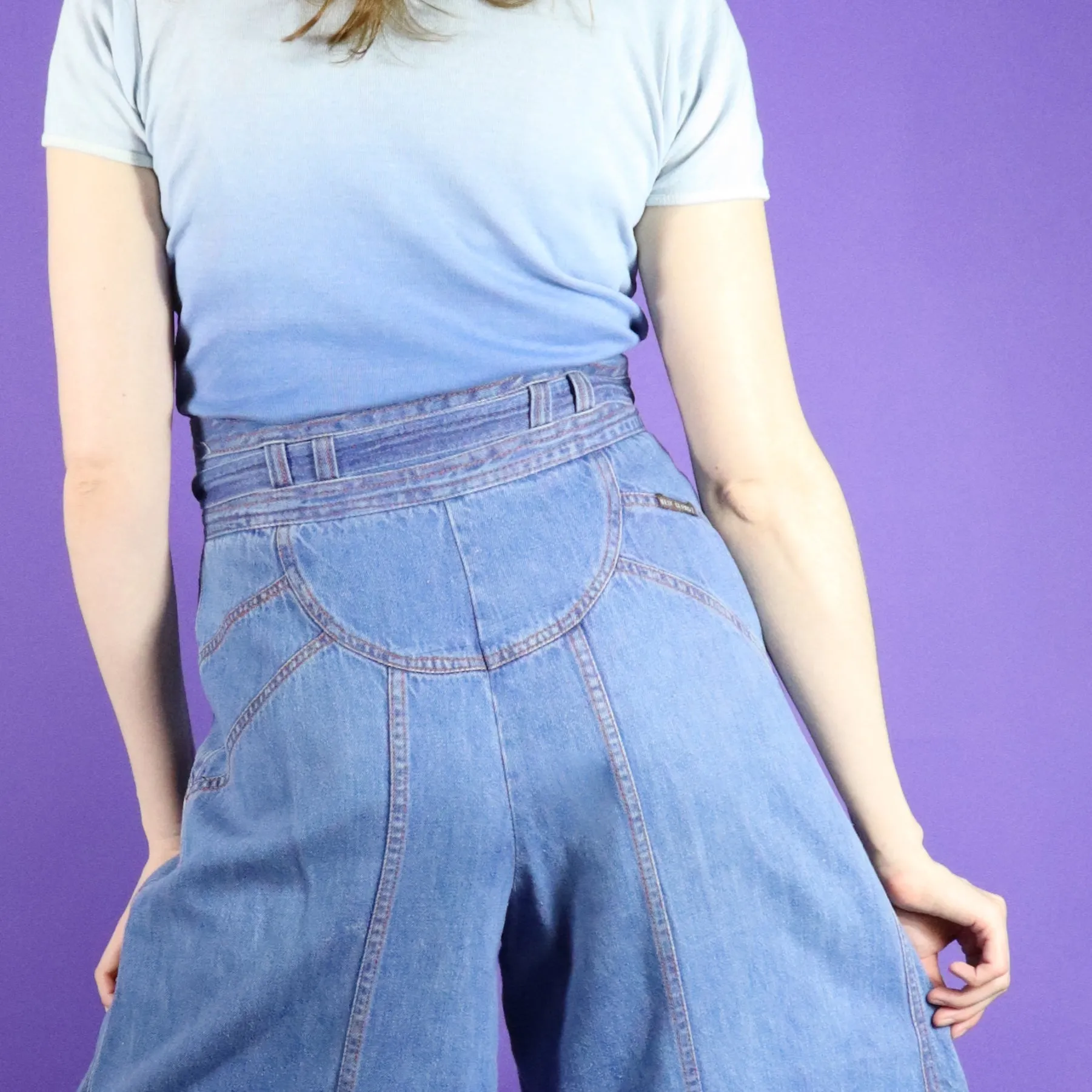 Vintage 1970s N'est-ce pas? Denim Sunray Culottes