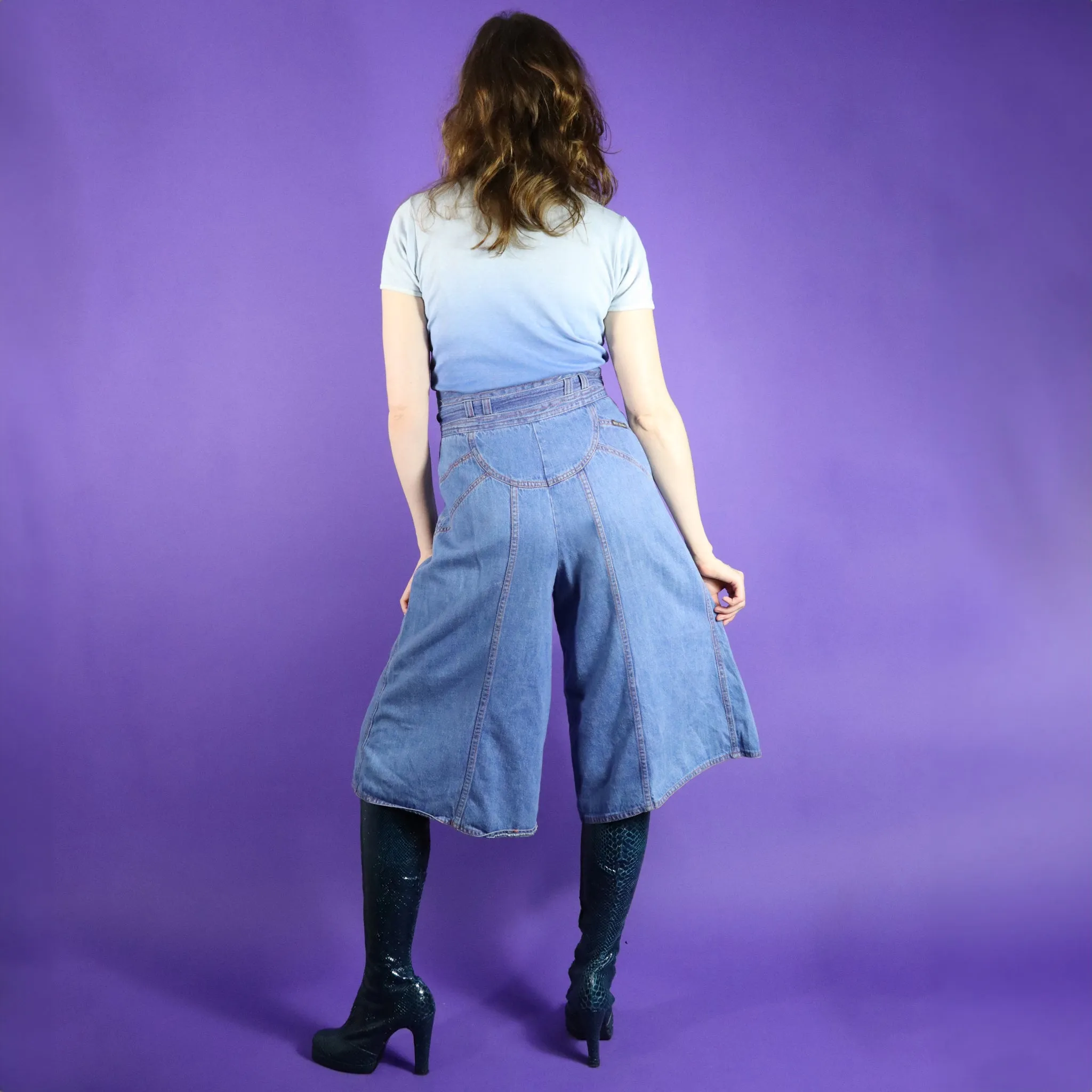 Vintage 1970s N'est-ce pas? Denim Sunray Culottes